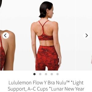 Lululemon Flow Y Bra Nulu™ *Light Support, A–C Cups *Lunar New Year